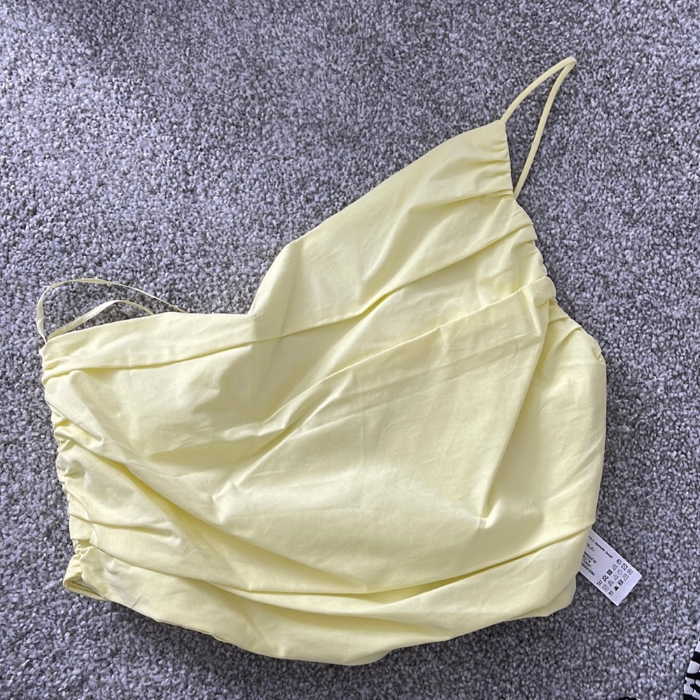 Size small Zara one shoulder crop top. NEVER WORN